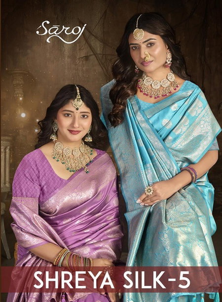 Shreya Silk Vol 5 By Saroj Silk Surat Wedding Wear Saree Wholesale Online